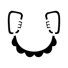 anchor system gear rock climbing glyph icon vector illustration
