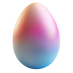 Pastel Egg with Smooth Gradient Design, Cut-Out PNG Isolated on transparent background 