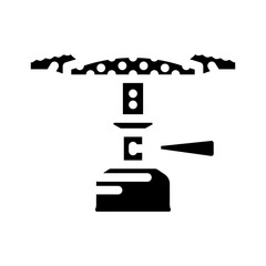 butane gas burner stove glyph icon vector illustration