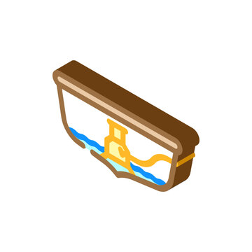 bilge pump water trip tourism isometric icon vector illustration