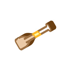 canoe paddle water trip tourism isometric icon vector illustration