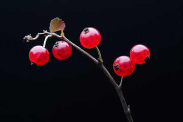 Close Up Of Red Berries On A Branch