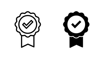 Approved icon vector. Certified Medal Icon