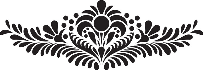 Ornamental Floral Border Vector, Vintage Flourish Design, Elegant Swirl Decoration