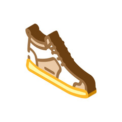 lightweight hiking boots ultralight hiking isometric icon vector illustration