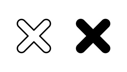 Obraz premium Close icon vector. Delete sign and symbol. cross sign