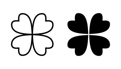 Clover icon vector. clover sign and symbol. four leaf clover icon.