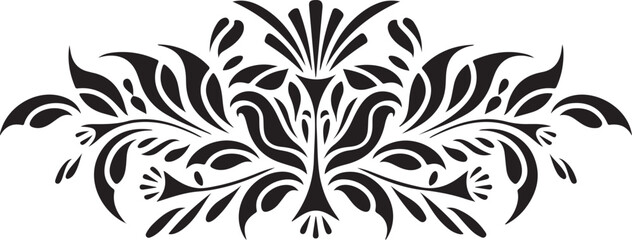 Ornamental Floral Border Vector, Vintage Flourish Design, Elegant Swirl Decoration