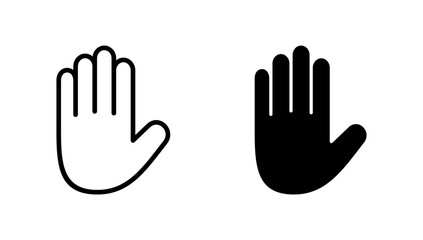 Obraz premium Hand icon vector. hand sign and symbol. palm