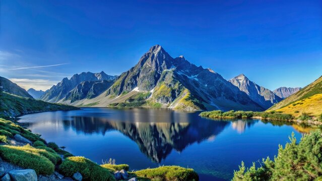 Stunning Panoramic View of Velke Hincovo Pleso, High Tatras Slovakia - Koprovsky Stit Summit