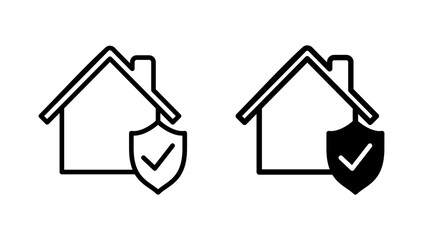 home insurance icon vector. home protection sign and symbol