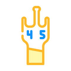 bracket positioning gauge orthodontist color icon vector illustration