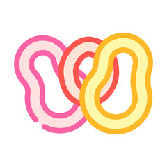 Obraz premium elastic bands orthodontist color icon vector illustration