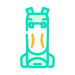 trail hiking backpack color icon vector illustration