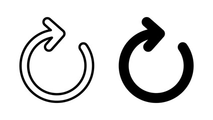 Refresh icon vector. Reload sign and symbol. Update icon.