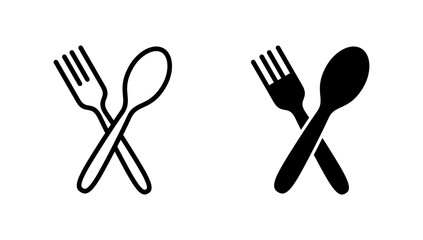 spoon and fork icon vector. spoon, fork and knife icon vector. restaurant sign and symbol