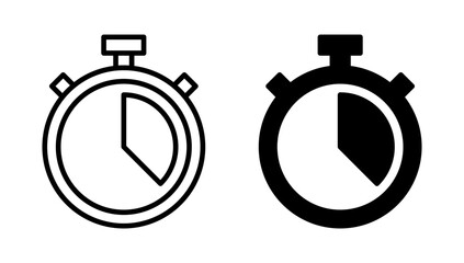 Stopwatch icon vector. Timer sign and symbol. Countdown icon. Period of time