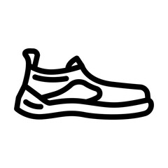 water shoes footwear tourism line icon vector illustration