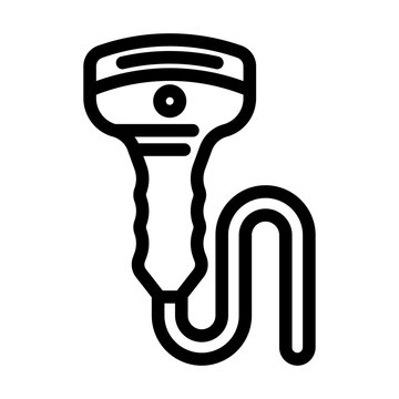 recommend clip art: echocardiogram probe cardiology line icon vector illustration