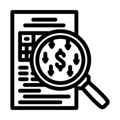 expense tracking budget planning line icon vector illustration