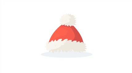 Festive santa hat design for christmas decoration and holiday celebration