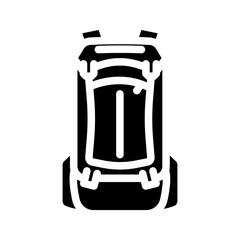 straps hiking backpack glyph icon vector illustration