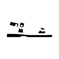 convertible sandals footwear tourism glyph icon vector illustration