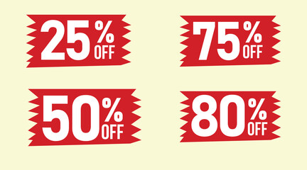 a set of discount labels