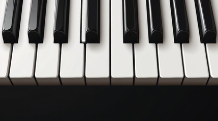 Naklejka premium Close-up of piano keys for music education and instrumental design inspiration