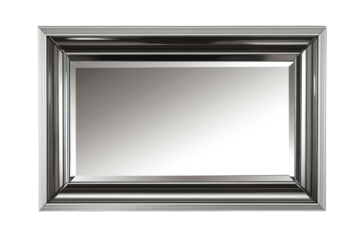 Sleek Silver Metal Framed Mirror