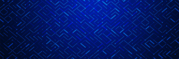 Abstract dot white blue pattern gradient texture technology background.