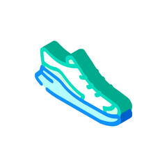 trail running shoes footwear tourism isometric icon vector illustration