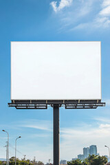Obraz premium Blank Billboard with sky for outdoor advertising poster