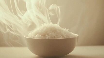 Steaming Rice Bowl, Warm Light