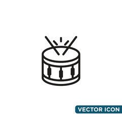 Simple Drum Icon Design Template 