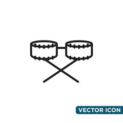 Simple Drum Icon Design Template 