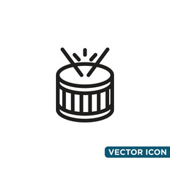 Simple Drum Icon Design Template 