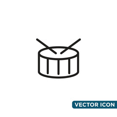 Simple Drum Icon Design Template 