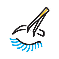 Vector multi color icon for volume tweezers