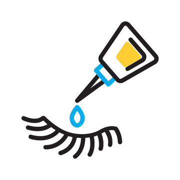 Vector multi color icon for adhesives