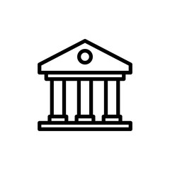 Bank icon vector illustration. Bank sign and symbol, museum, university