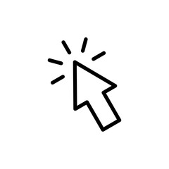 Click icon vector illustration. pointer arrow sign and symbol. cursor icon