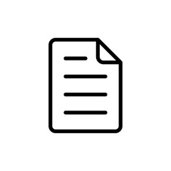 Document icon vector illustration. Paper sign and symbol. File Icon