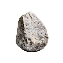 Fototapeta premium Single Granite Rock Isolated on Transparent Background