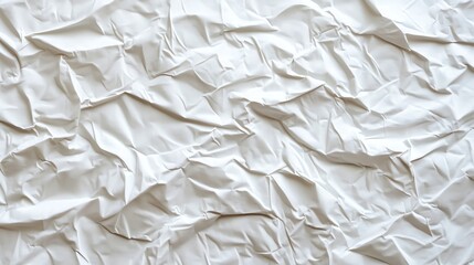 Obraz premium Textured Wrinkled White Paper Background for Creative Projects