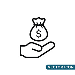 Simple Financial Icon Design Template 
