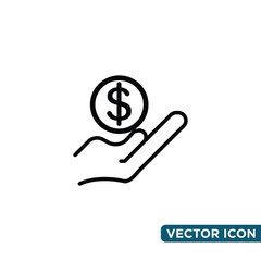 Simple Financial Icon Design Template 