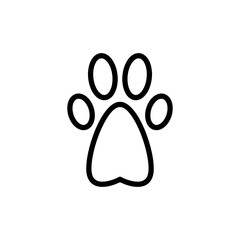 Paw icon vector illustration. paw print sign and symbol. dog or cat paw