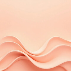 Elegant Fluid Waves in Soft Peach Tones