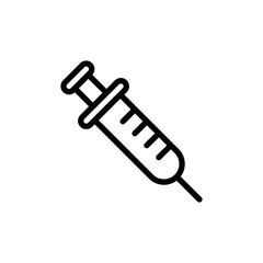 Syringe icon vector illustration. injection sign and symbol. vaccine icon